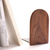 2pc Walnut Wood Bookend Stand Set