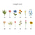 12pc Artificial Colourful Garden Flower Set