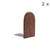 2pc Walnut Wood Bookend Stand Set