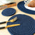 2pc 18cm Blue Cotton Rope Coaster Set