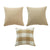 3pc Checkered Stripe Cushion Cover Set