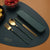 3pc Portable Gold Cutlery Set with Case