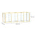 4-grid Vintage Brass Glass Organiser