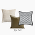 3pc Modern Soft No.6 Cushion Cover Set