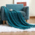 Zigzag Embossed Knit Throw Blanket