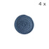 4pc 11cm Blue Cotton Rope Coaster Set