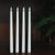 4pc LED Light Taper Candle Set