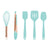 5pc Small Rose Gold Silicone Kitchen Tool Set