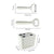 6pc White Kitchen Tool Gadget Set