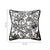 Black White Jungle Tropical Art Cushion Cover