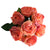 7pc Artificial Rusty Rose Flower Set