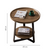 2-tier Walnut Coffee Side Table