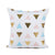 Gold Black White Print Soft Flannel Triangle Cushion Cover Pillow Case Throw 45cm