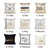 Gold Black White Print Soft Flannel Diamond Cushion Cover Pillow Case Throw 45cm