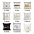 Gold Black White Print Soft Flannel Stripe Cushion Cover Pillow Case Throw 45cm