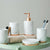 Rose Gold Copper Marble Bathroom Accessory Set Handwash Dispenser Soap Dish Toothbrush Holder Cup