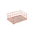 Wire Champagne Rose Gold Desk Organiser Tray Fruit Basket Small