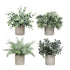 Artificial Green Leaf Plant with Pot