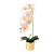 Artificial Pink Orchid Plant with Golden Pot