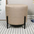 Beige Black Pouf with Stand