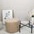 Beige Black Pouf with Stand