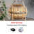 Zen Cross Weave Rattan Bamboo Table Lamp