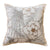 Modern Soft Beige Floral Flanged Cushion Cover