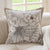 Modern Soft Beige Floral Flanged Cushion Cover