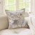 Modern Soft Beige Floral Flanged Cushion Cover