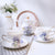 3pc Purple Iris Flower Printed Teapot Cup Set