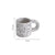 White Dots Splash Ink Fat Coffee Mug