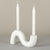 S-Shaped Ceramic Taper Candle Holder