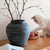 Farmhouse Black Pottery Pot Vase