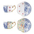 Double-sided Floral Blue White Tea Cup Set