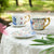 Double-sided Floral Blue White Tea Cup Set