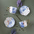 Double-sided Floral Blue White Tea Cup Set