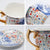 Double-sided Floral Blue White Tea Cup Set