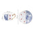 Double-sided Floral Blue White Tea Cup Set