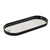 Minimalist Oval Silver Mirror Tray