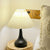 Black Retro Pleated Table Lamp