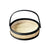 Round Black Rattan Mesh Cane Tray