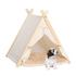 Wooden Pet Teepee Tent with Cushion