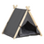 Wooden Pet Teepee Tent with Cushion