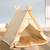 Wooden Pet Teepee Tent with Cushion