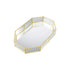 Octagonal Fluted Brass Glass Tray