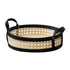 Round Black Rattan Cane Tray