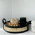 Round Black Rattan Cane Tray